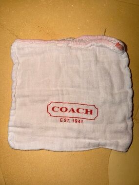 Coach White dust bag for wristlet